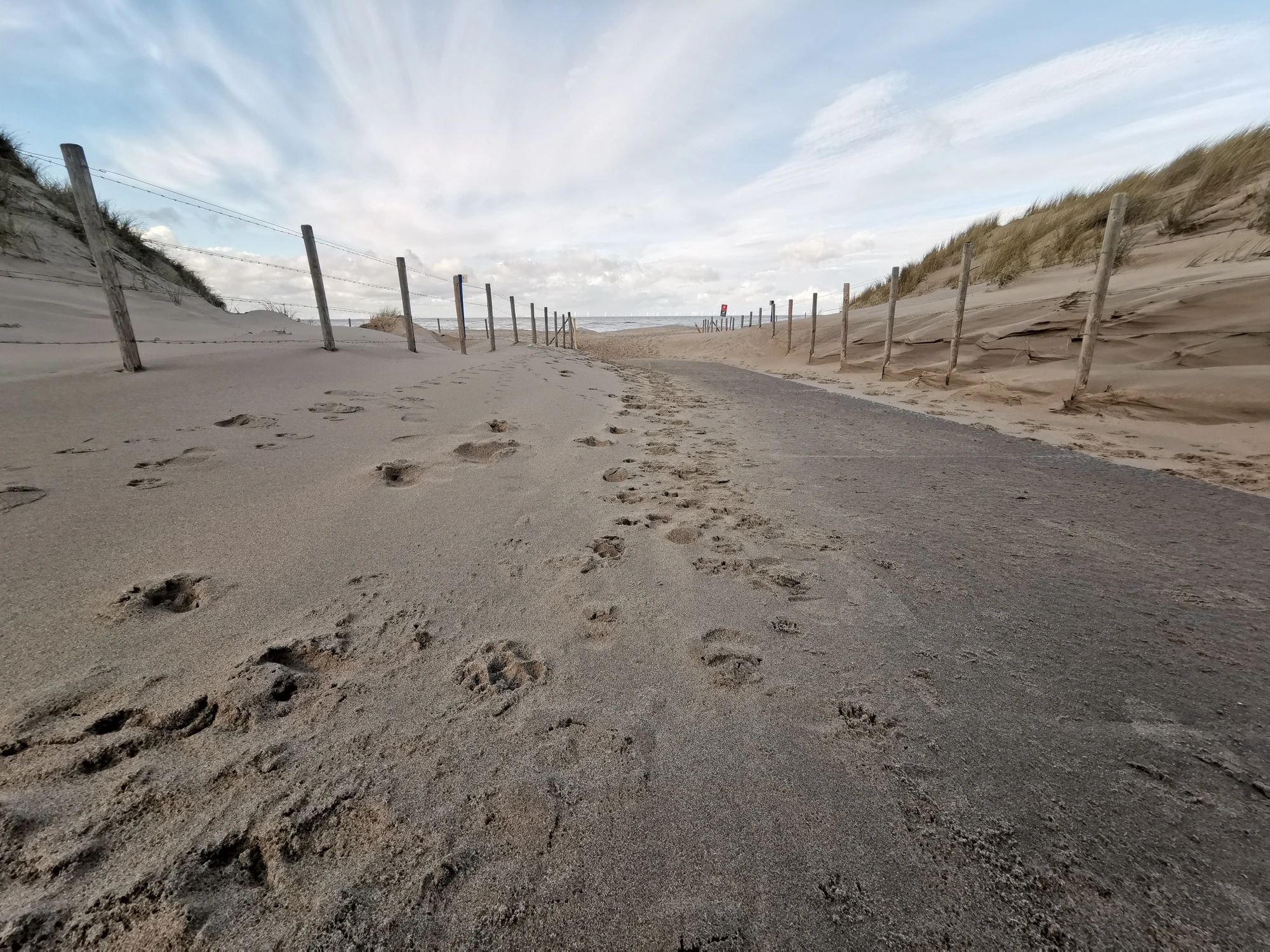 Accessible seaside walkway near holiday accommodation