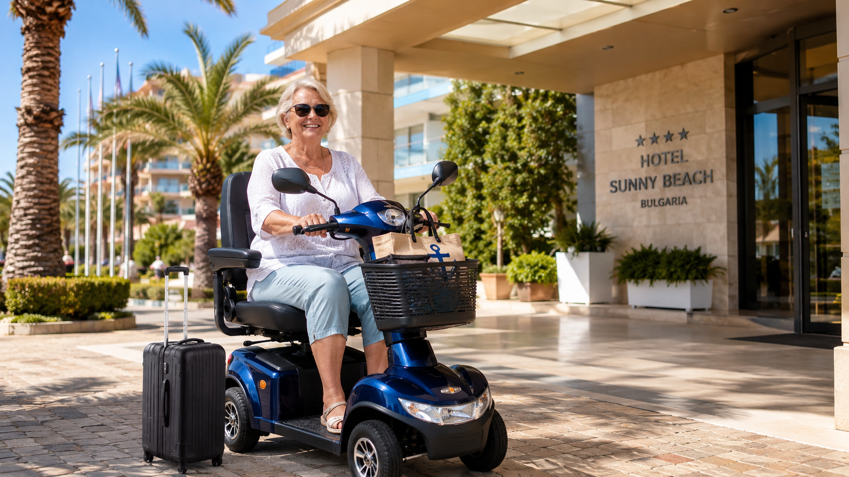Mobility scooter available for hire in Sunny Beach